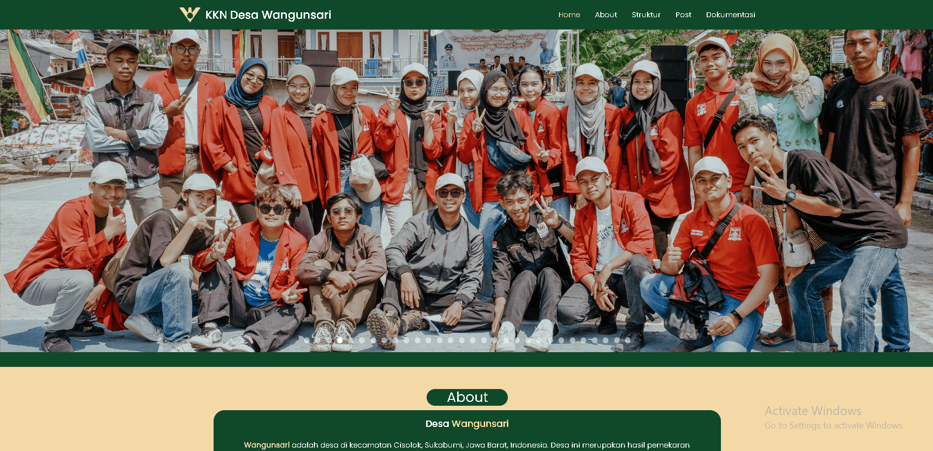 Website KKN Desa Wangunsari